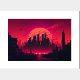 Cyberpunk City Posters and Art